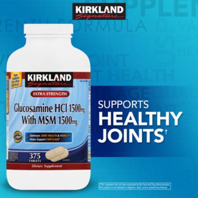 Kirkland Signature Extra Strength Glucosamine HCI 1500mg, With MSM 1500