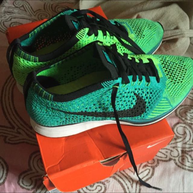 NIKE FLYKNIT RACER LUCID GREEN Men s Fashion Footwear Sneakers on Carousell