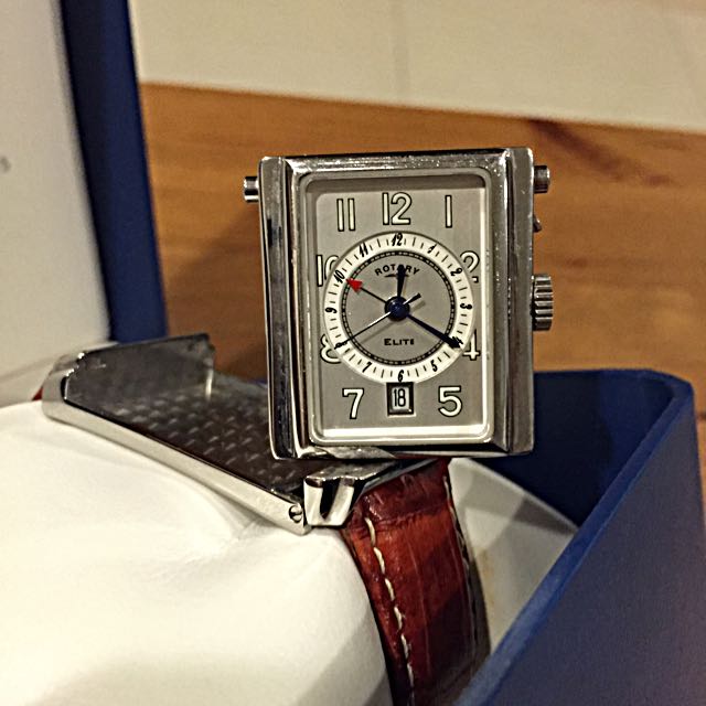 Rotary elite deals reversible watch