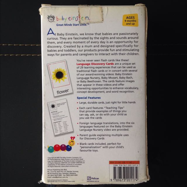 Baby einstein language discovery cards babies kids on carousell
