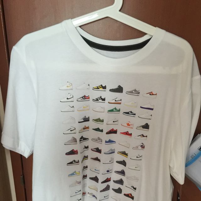 nike shirt with shoes on it