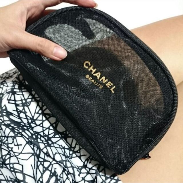 Sellabrations] Chanel VIP Mesh Cosmetic Makeup Vanity Pouch, Beauty &  Personal Care, Face, Face Care on Carousell