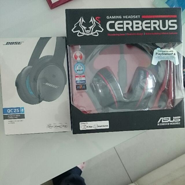 Brand New Bose QC25 Free Asus Gaming Headset Computers Tech Parts Accessories Networking on Carousell