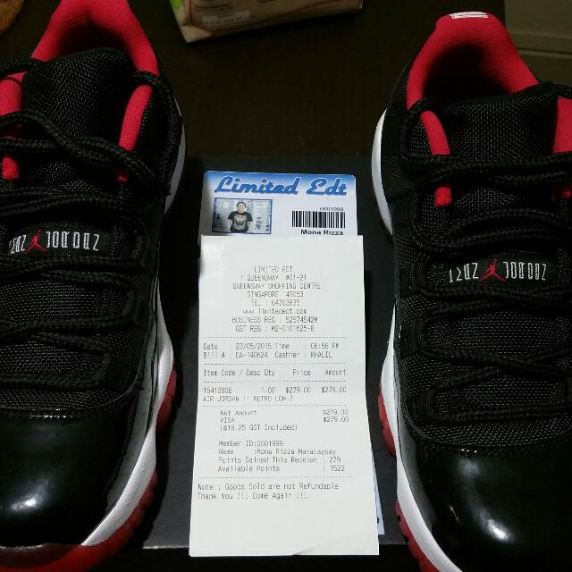 jordan 11 bred size 7