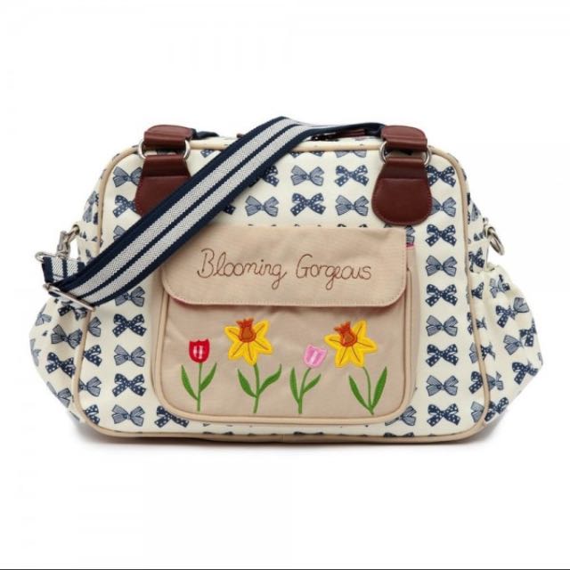 pink lining diaper bag