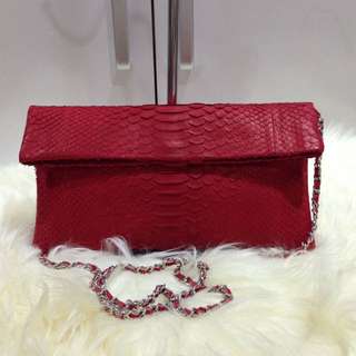 SOLD - Clutch Python On Red
