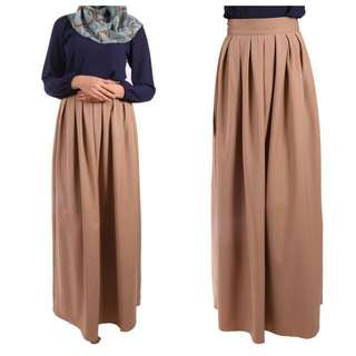 Pleat Volume Maxi Skirt