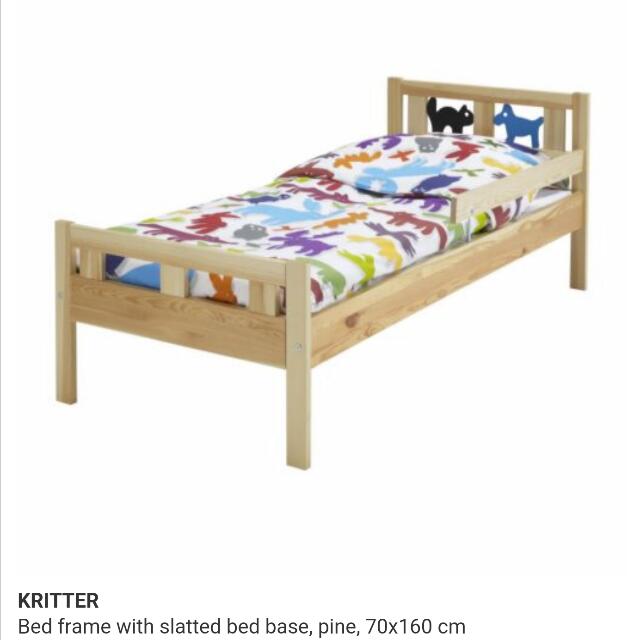 Ikea KRITTER Kids Bed Frame + VYSSA SNOSA Kids Mattress, Babies & Kids