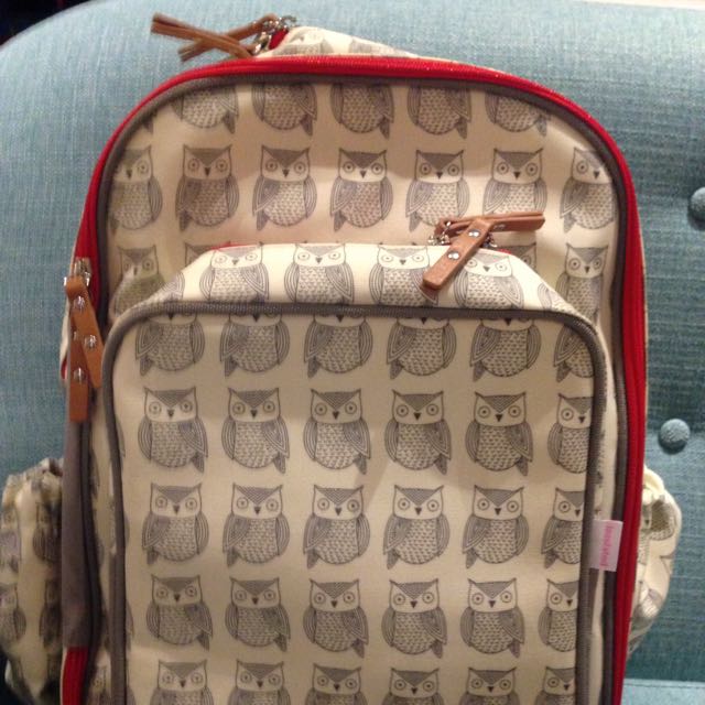 pink lining diaper bag