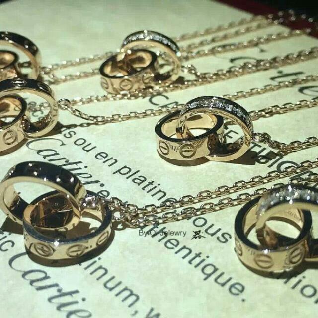 Replica Cartier Love Double Ring Pendant Luxury on Carousell