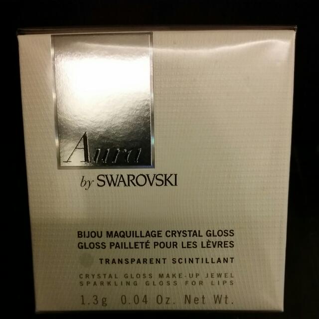 Swarovski Aura Crystal Gloss Make-up Jewel Sparkling Clear Lip Gloss Pendant