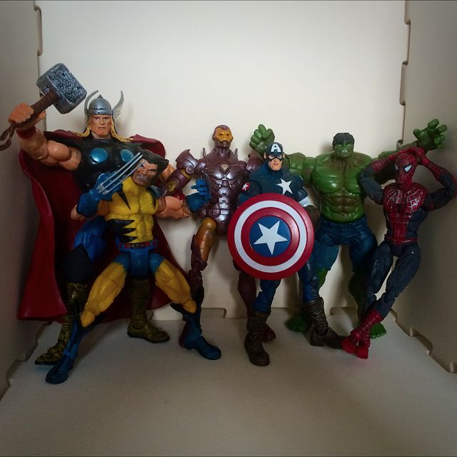 Iron Man Thor Captain America Hulk Wolverine Spiderman Avengers X-Men,  Hobbies & Toys, Toys & Games on Carousell
