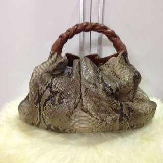 SOLD - Python Hobo Braided Handbag