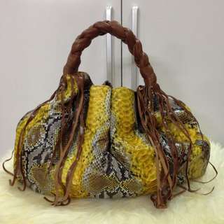 SOLD - Python Hobo Braided Bag (Cowboy)