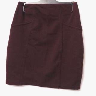 Pull&bear 酒紅包裙