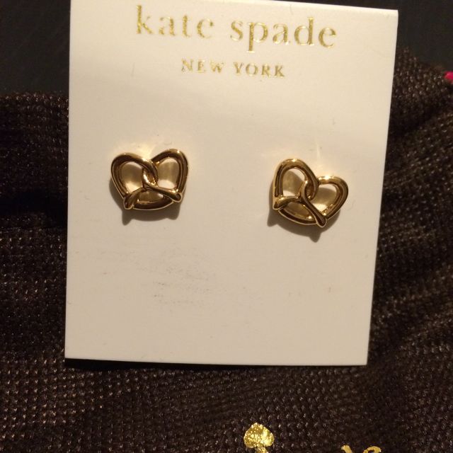 Katespade Pretzel Earrings In Gold Women S Fashion On Carou