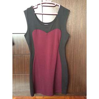 Two-toned Bodycon Dress