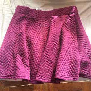 Maroon-purplish Skater Skirt