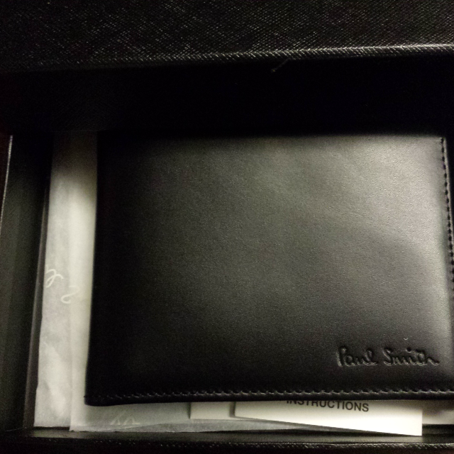 Brand New Paul Smith Wallet Black Leather Signature Stripe