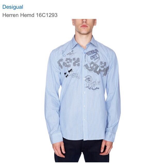 Desigual Blue Men S Shirt Cam Emil Men S Shirts Differenta Com