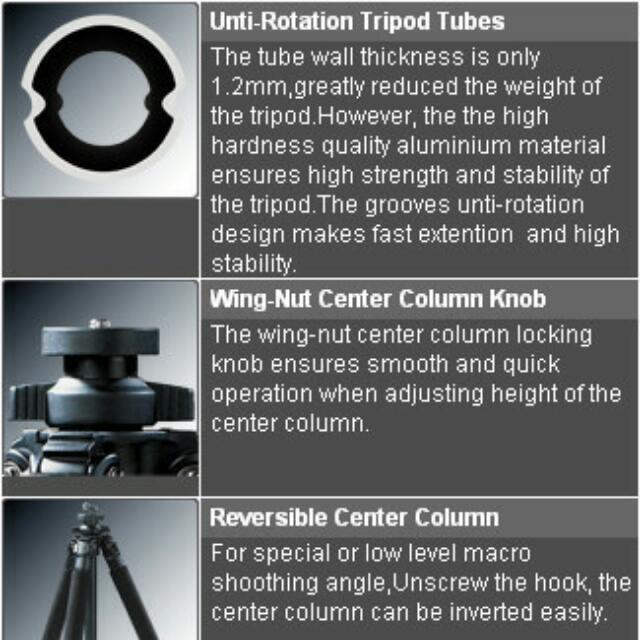 Benro A350EX Camera Tripod Without Ballhead, Photography, Photography Accessories, Tripods