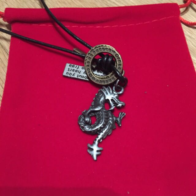 BN Korean Leather Handmade Necklace marked down, Hobbies & Toys