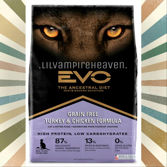 Evo turkey and chicken cat food clearance