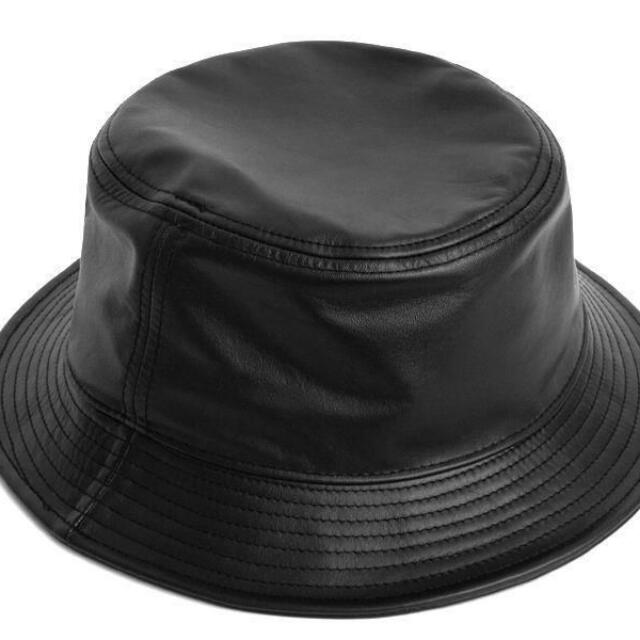 Factorie Black Leather Bucket Hat, Everything Else on Carousell