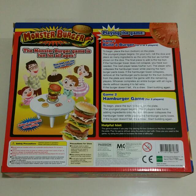 NEW The Stacking Burger Game For Adults/Kids/Children, Hobbies & Toys