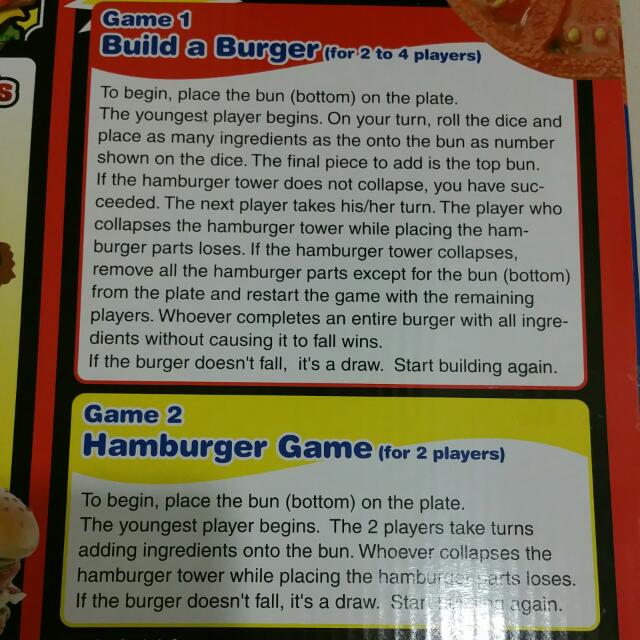 NEW The Stacking Burger Game For Adults/Kids/Children, Hobbies & Toys