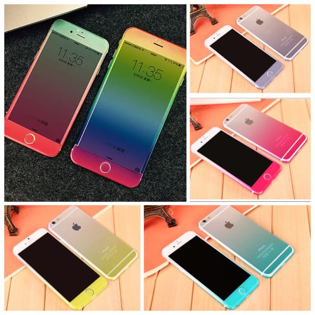Rainbow Colourful Pastel Gradient Coloured Screen Protector, Mobile