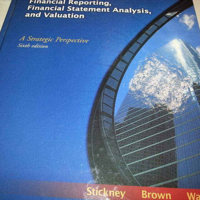 Financial Reporting Financial Statement Analysis And Valuation