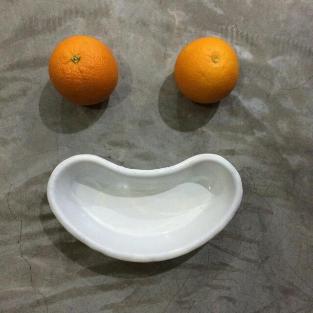 Vintage Kidney Shape Enamel Container, Furniture & Home Living