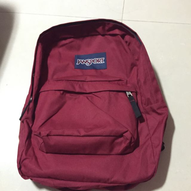 JANSPORT Maroon Backpack, Men's Fashion, Bags, Backpacks on Carousell