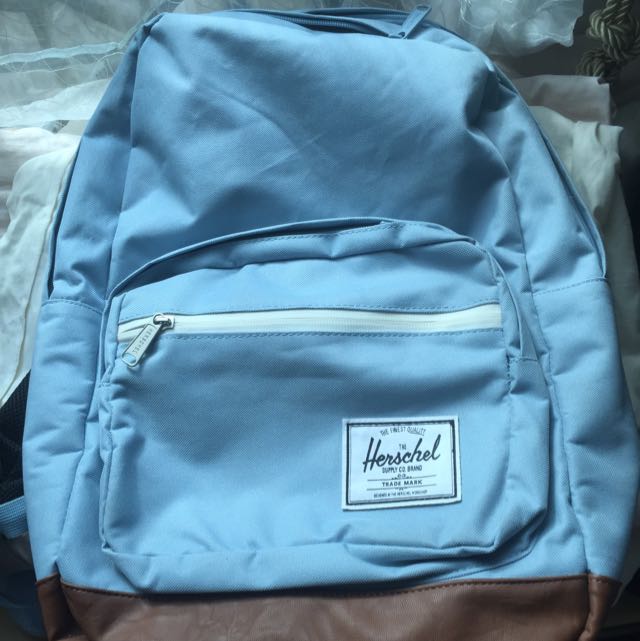 Light blue herschel backpack top