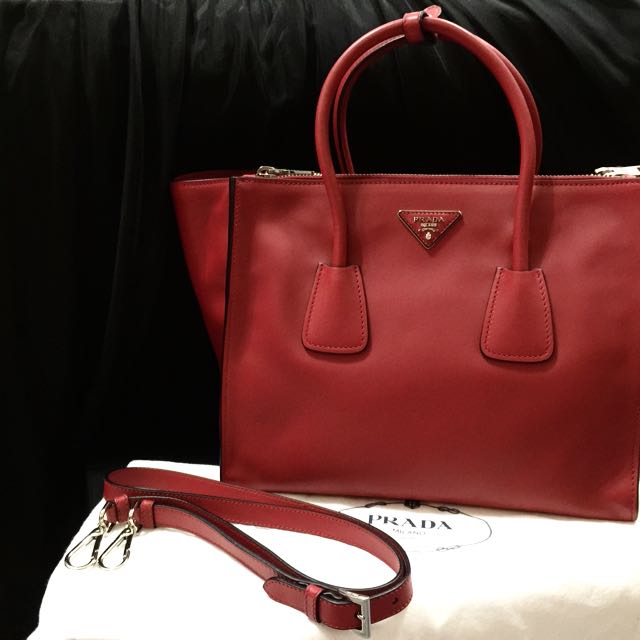 Prada city calf best sale tote