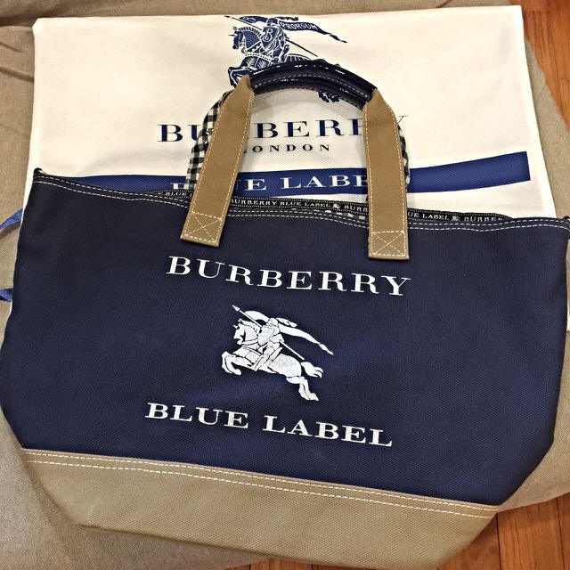 Burberry Blue Label Canvas Handbag, Luxury, Bags Wallets on