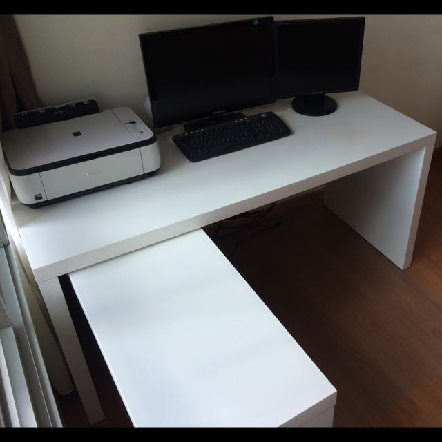 Ikea Malm Study Desk With Pull Out Panel Furniture On Carousell