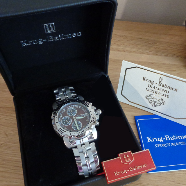 Krug baumen sportsmaster diamond chronograph outlet