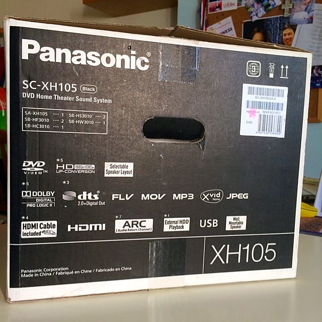 Panasonic SCXH105 Black DVD Home Theater Sound System, Computers