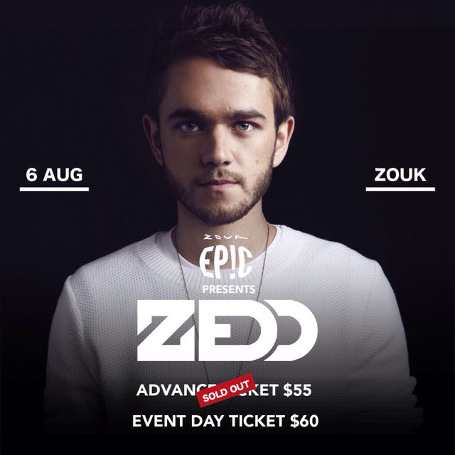 1 x ZEDD Ticket, Tickets & Vouchers, Event Tickets on Carousell