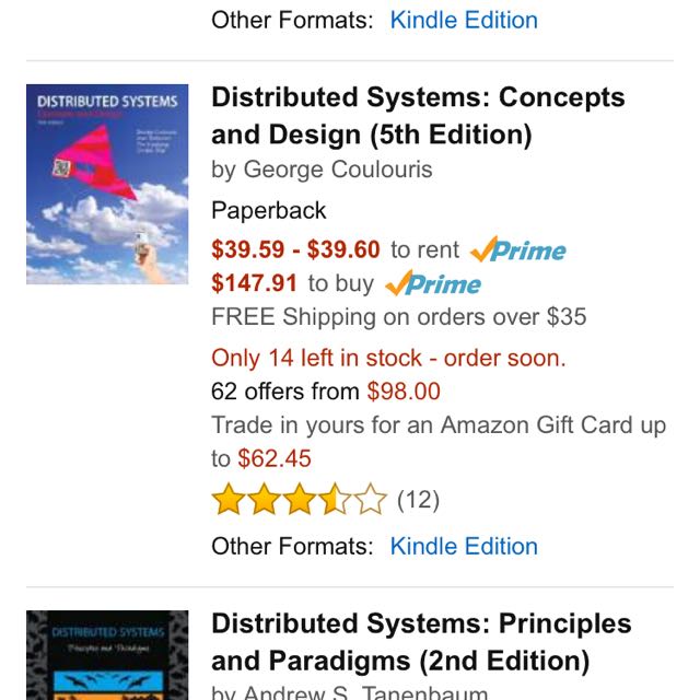 Distributed Systems: Concepts and Design (5th Edition) by George ...