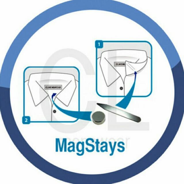 MagStays Collar Stay, Men's Fashion, Tops & Sets, Formal Shirts on