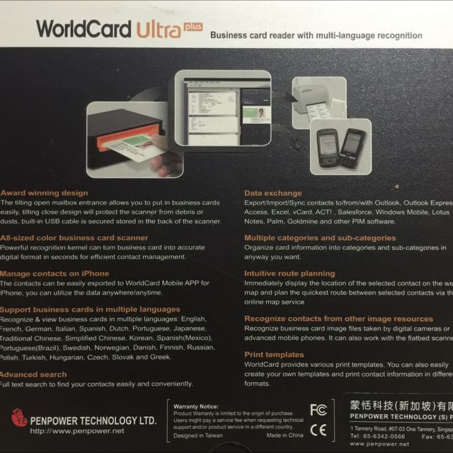 (Brand New) Worldcard Ultra Plus Name Card Scanner, Computers & Tech