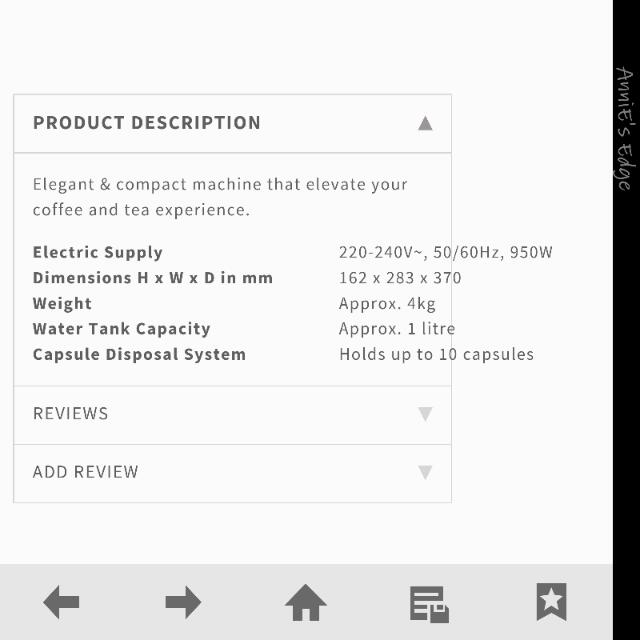 Coffee Bean & Tea Leaves Desto Machine., TV & Home Appliances, Kitchen