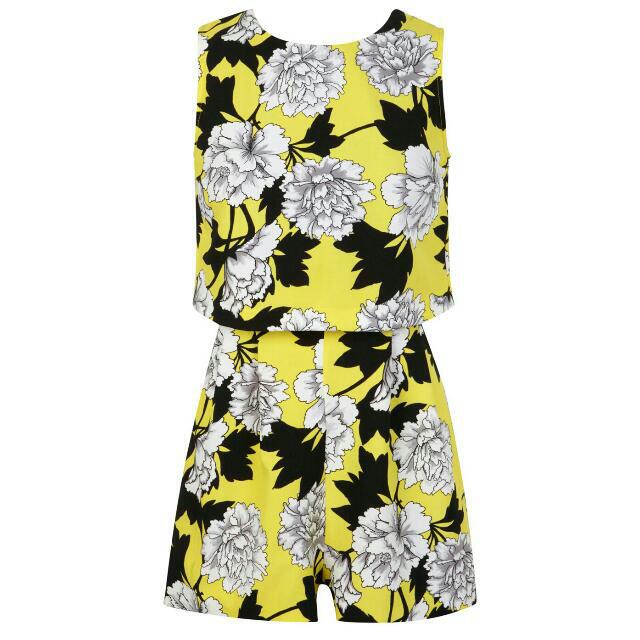 miss selfridge floral playsuit