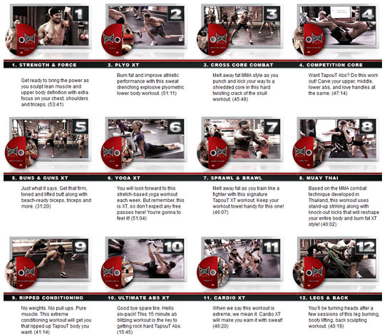 Tapout Xt Mma Style 15 Dvd Workout