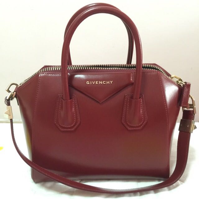 Brand New Givenchy Small Antigona oxblood red W GHW Luxury on Carousell