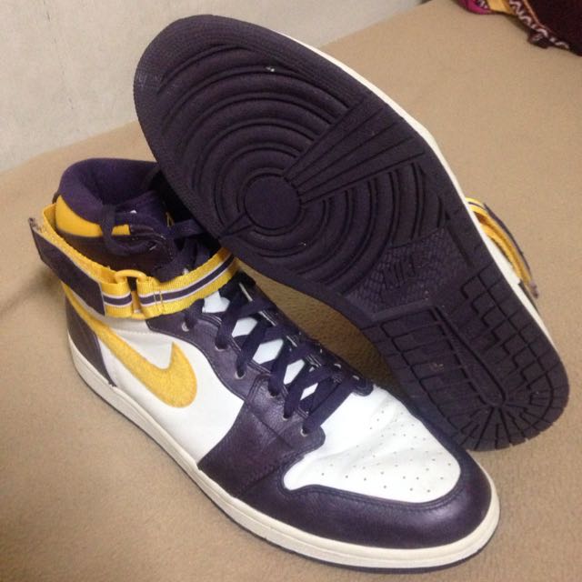 Jordan 1 Retro purple yellow white Women s Fashion Footwear