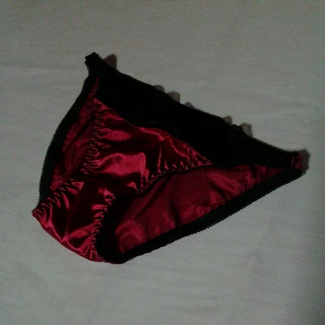 red satin panties